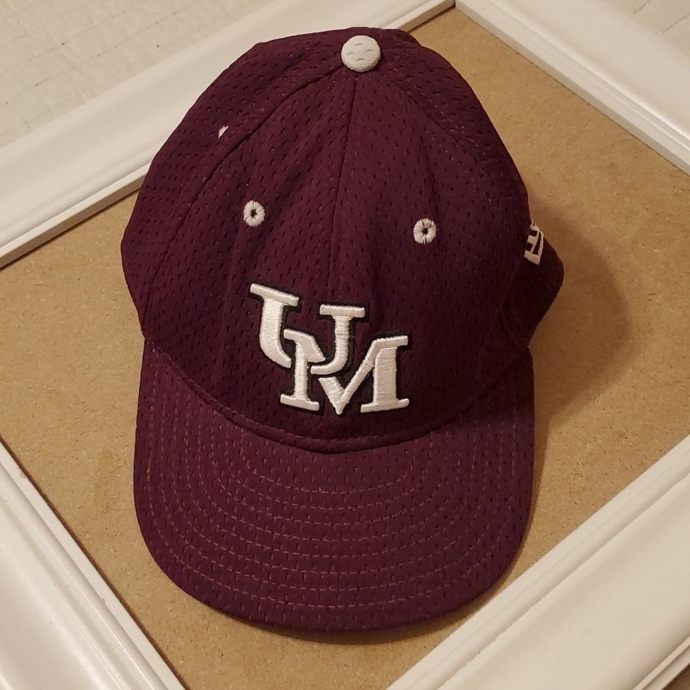 University of Mobile Rams Maroon New Era Cap Fitted Size 7 1/4